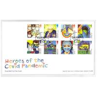 Great Britain 2022 Heroes of the Covid Pandemic Set of 8 Stamps On First Day Cover