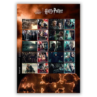 Great Britain 2023 Harry Potter Collectors Sheet of 10 Stamps with Tab Self-adhesive A4 size