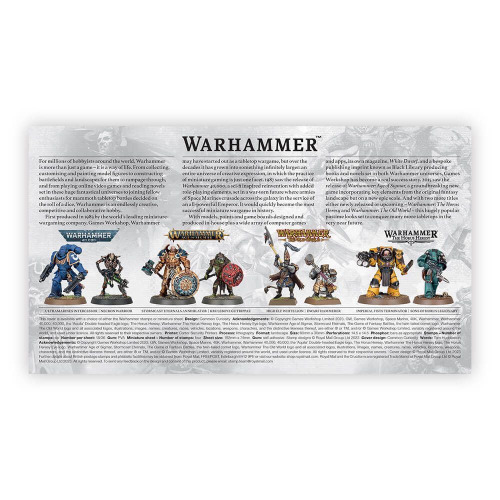 Great Britain 2023 Warhammer, Tabletop Miniature Wargame Set/6 Stamps