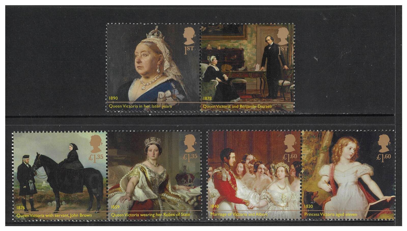 Great Britain 2019 Queen Victoria Birth Bicentenary Set of 6 Stamps