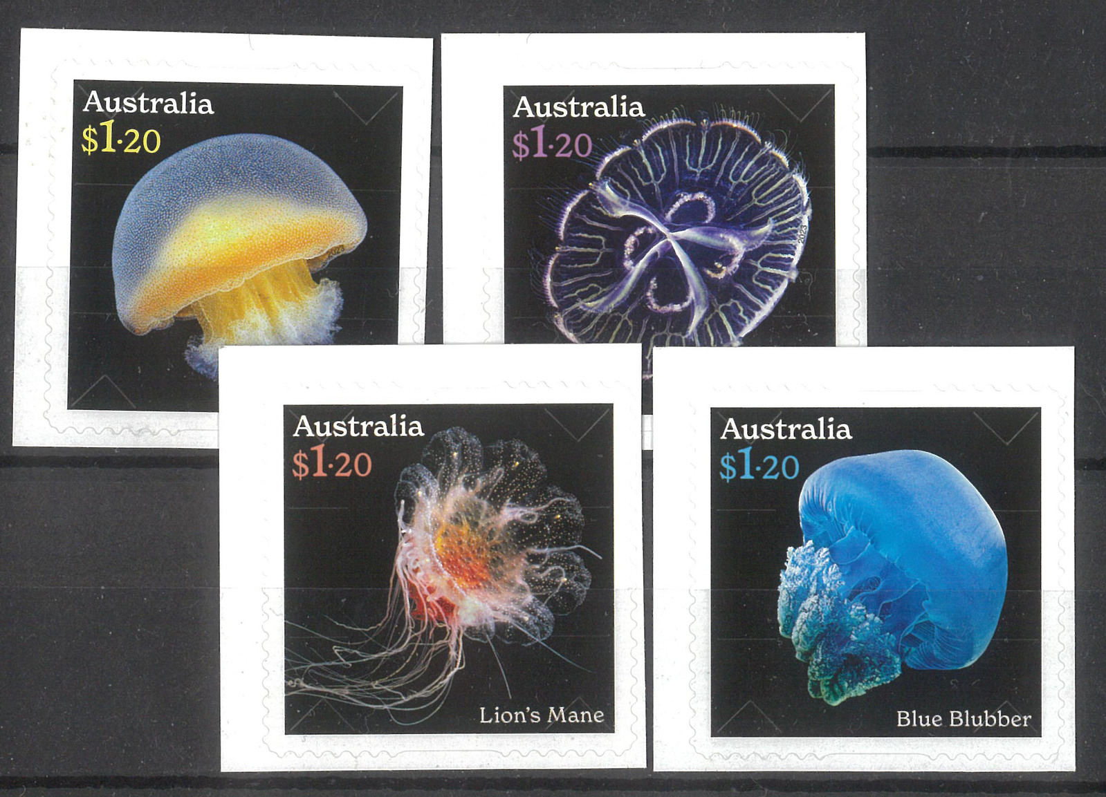 Australia 2023 Jellyfish Underwater Wonders Set Of 4 Self adhesive Australia 2023 Jellyfish Underwater Wonders Set Of 4 Self adhesive