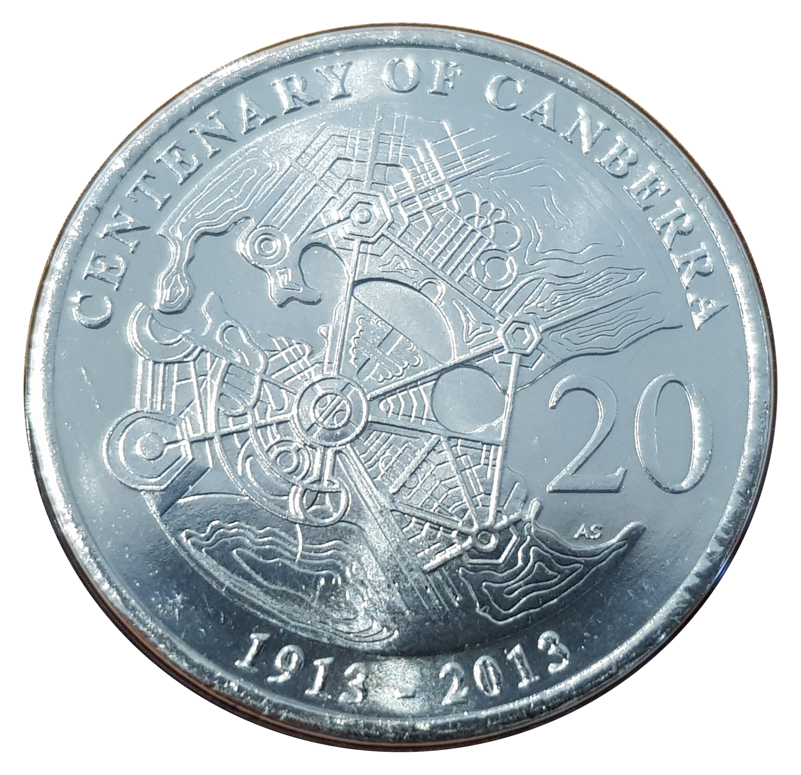 Australia 2013 Centenary Of Canberra 20c Twenty Cents Unc Coin Carded