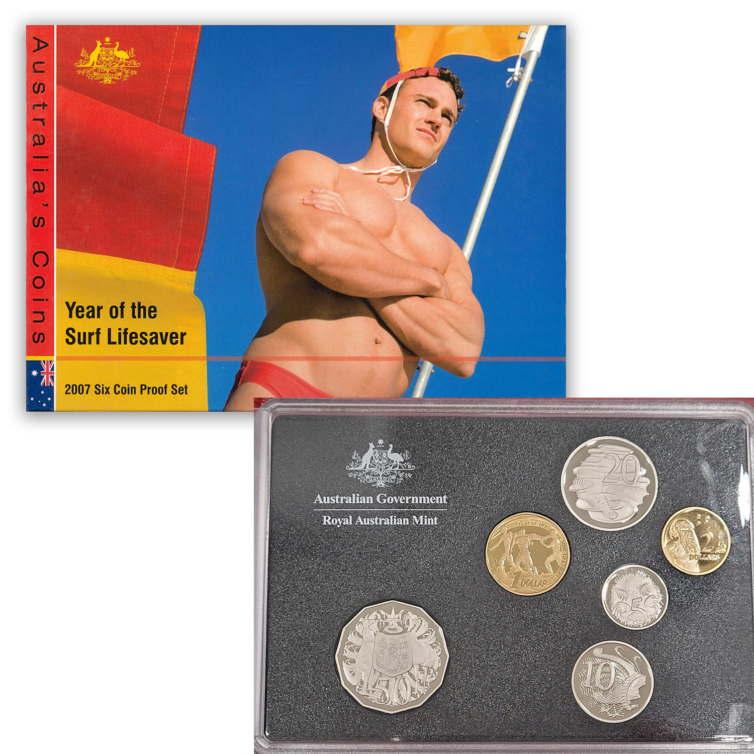 Details about   2007 Australia Six Coin Proof Set RAM Year of the Surf Lifesaver