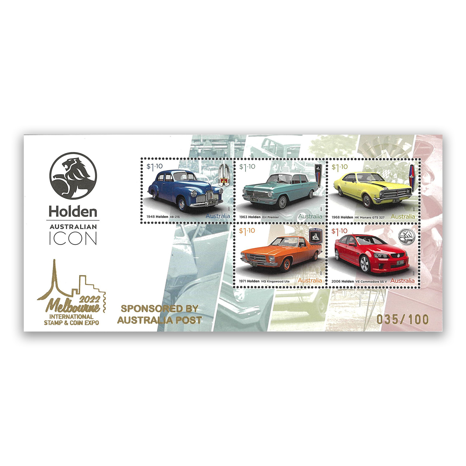 Australia 2021 Holden Cars Opt "2022 Melbourne International Stamp