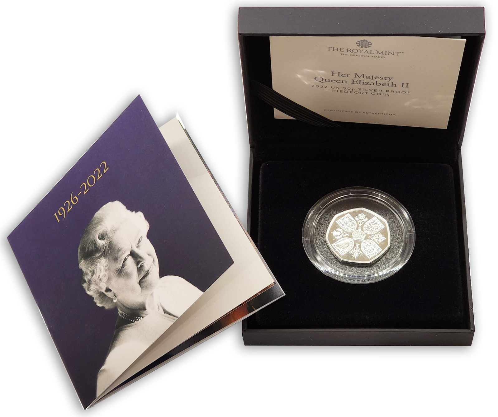 UK 2022 Queen Elizabeth II 50p Memorial Silver Piedfort Proof Coin  