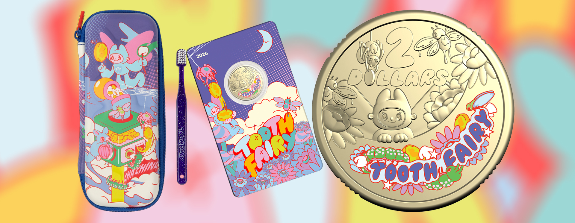 2026 Tooth Fairy Kit $2 Coloured Coin