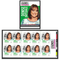 Australia 2018 Legends of TV Entertainment Denise Drysdale Booklet/10 Stamps MUH Self-adhesive