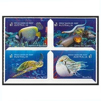 Australia 2018 Reef Safari Ex-Booklet Set/4 Stamps MUH Self-Adhesive SG4945/48