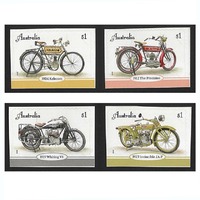 Australia 2018 Vintage Motorcycles Ex-Booklet Set/4 Stamps MUH Self-Adhesive SG4958/61