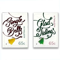 Australia 2018 Christmas Ex-Embellished Booklet Set of 2 Stamps MUH Self-Adhesive