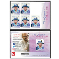 Australia 2019 The Queen's Birthday Sheetlet of 5 International Stamps Self-adhesive MUH