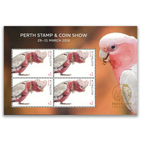 Australia 2019 Perth Stamp & Coin Show/Galah Miniature Sheet MUH
