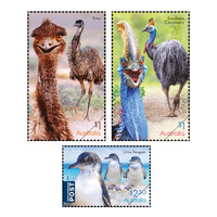 Australia 2019 Flightless Birds Set of 3 Stamps MUH