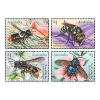 Australia 2019 Native Bees Set of 4 Stamps MUH