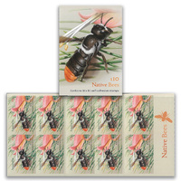 Australia 2019 Native Bees Resin Bee Booklet/10 Stamps Self-adhesive MUH