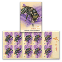 Australia 2019 Native Bees Green and Gold Nomia Bee Booklet/10 Stamps Self-adhesive MUH