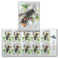 Australia 2019 Native Bees Wasp-mimic Bee Booklet/10 Stamps Self-adhesive MUH