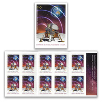 Australia 2019 Moon Landing: 50 Years Apollo 11 lunar module Eagle Booklet/10 Stamps Self-adhesive MUH