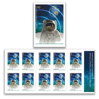 Australia 2019 Moon Landing: 50 Years First Moon Walk Booklet/10 Stamps Self-adhesive MUH