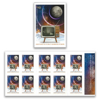 Australia 2019 Moon Landing: 50 Years Telecast via Honeysuckle Creek, ACT Booklet/10 Stamps Self-adhesive MUH