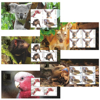 Australia 2019 Singpex/Aussie Fauna (Stamp Show) Set of 5 Mini Sheets MUH