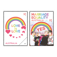 Australia 2019 Marriage Equality Set of 2 Stamps MUH