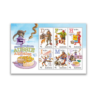 Australia 2019 Fair Dinkum Aussie Alphabet V Mini Sheet of 6 Stamps MUH