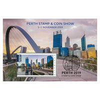 Australia 2019 Perth Stamp & Coin Show/Beautiful Cities Miniature Sheet MUH