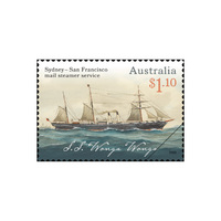 Australia 2020 Sydney–San Francisco Mail Steamer Service: 150 Years Sinlge Stamp MUH