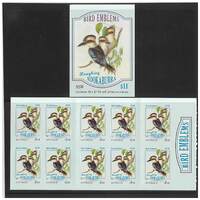 Australia 2020 Bird Emblems Laughing Kookaburra Booklet/10 Stamps Self-adhesive MUH