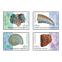 Australia 2020 Opalised Fossils Set of 4 Stamps MUH