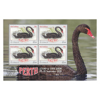 Australia 2020 Perth Stamp & Coin Show/Black Swan Mini Sheet MUH