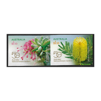 Australia 2020 National Botanic Gardens: 50 Years Set/ 2 Ex Rapid Booklet Stamps Self-adhesive MUH