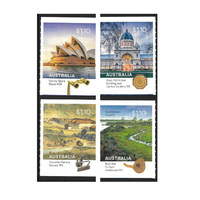 Australia 2020 World Heritage Australia Set of 4 Ex-Booklet Stamps Self-adhesive MUH