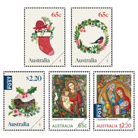 Australia 2020 Christmas Set of 5 Stamps MUH