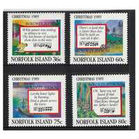 Norfolk Island 1989 Christmas Set of 4 Stamps MUH SG470/73