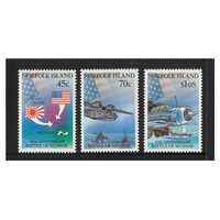 Norfolk Island 1992 50th Anniv. Battle of the Coral Sea Set of 3 Stamps MUH SG528/30