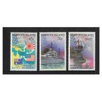 Norfolk Island 1992 50th Anniv. Battle of Midway Set of 3 Stamps MUH SG531/33