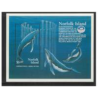 Norfolk Island 1995 Humpback Whale Conservation Miniature Sheet MUH SG MS590