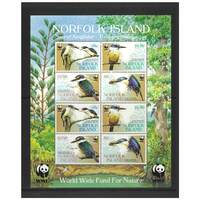 Norfolk Island 2004 Sacred Kingfisher Mini Sheet of 8 Stamps MUH SG MS898