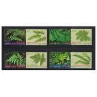 Norfolk Island 2008 Rare Endemic & Indigenous Ferns Set of 8 Stamps MUH SG1028/35