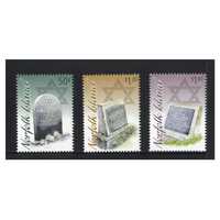Norfolk Island 2008 A Jewish Resting Place Set of 3 Stamps MUH SG1020/22
