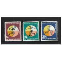 Papua New Guinea 1966 South Pacific Games Noumea Set of 3 Stamps MUH SG97/99