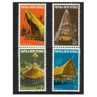 Papua New Guinea 1971 Native Dwellings Set of 4 Stamps MUH SG191/94