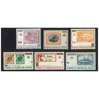 Papua New Guinea 1973 75th Anniversary of PNG Stamps Set of 6 MUH SG260/65