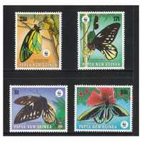Papua New Guinea 1988 Endangered Species/Butterflies Set of 4 Stamps MUH SG579/82