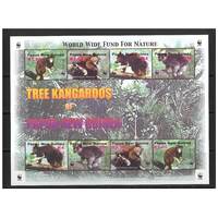 Papua New Guinea 2003 Endangered Species/Tree Kangaroos Mini Sheet of 8 Stamps MUH SG MS993