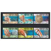 Papua New Guinea 2004 Sea Shells Set of 6 Stamps MUH SG1050/55