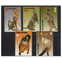 Papua New Guinea 2005 Cats and Dogs Set of 5 Stamps MUH SG1107/11