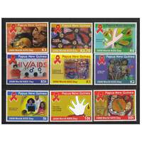 Papua New Guinea 2008 World AIDS Day Set of 9 Stamps MUH SG1275/83